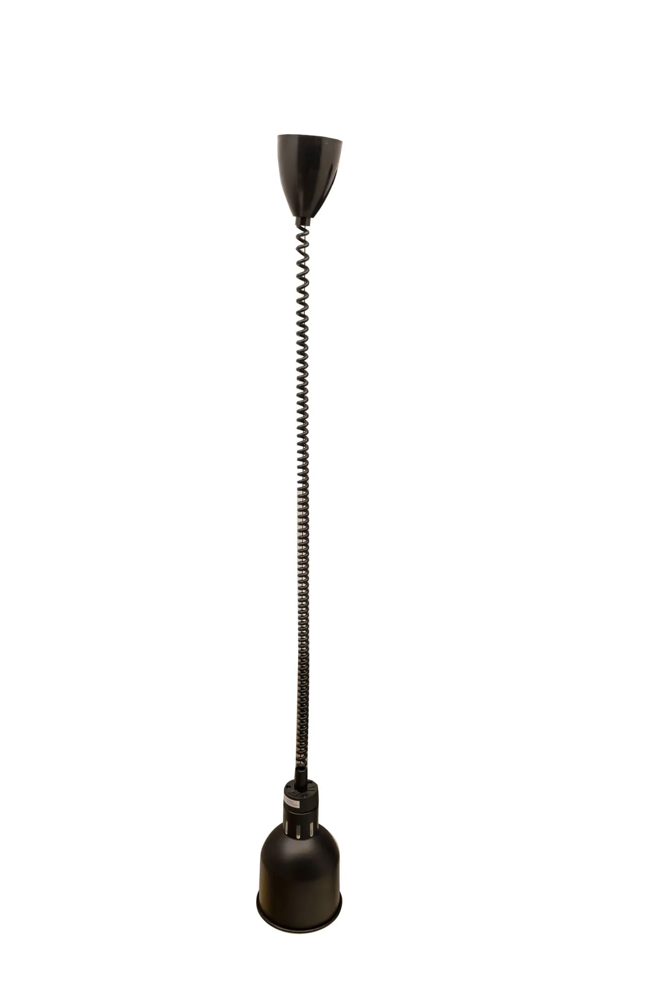 Heat Lamp – Ceiling Mount – 30″-80″ Retractable Cord with Black Dome Shade — photo 1