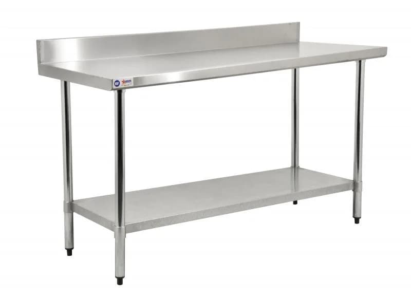 Width Work Table With Backsplash