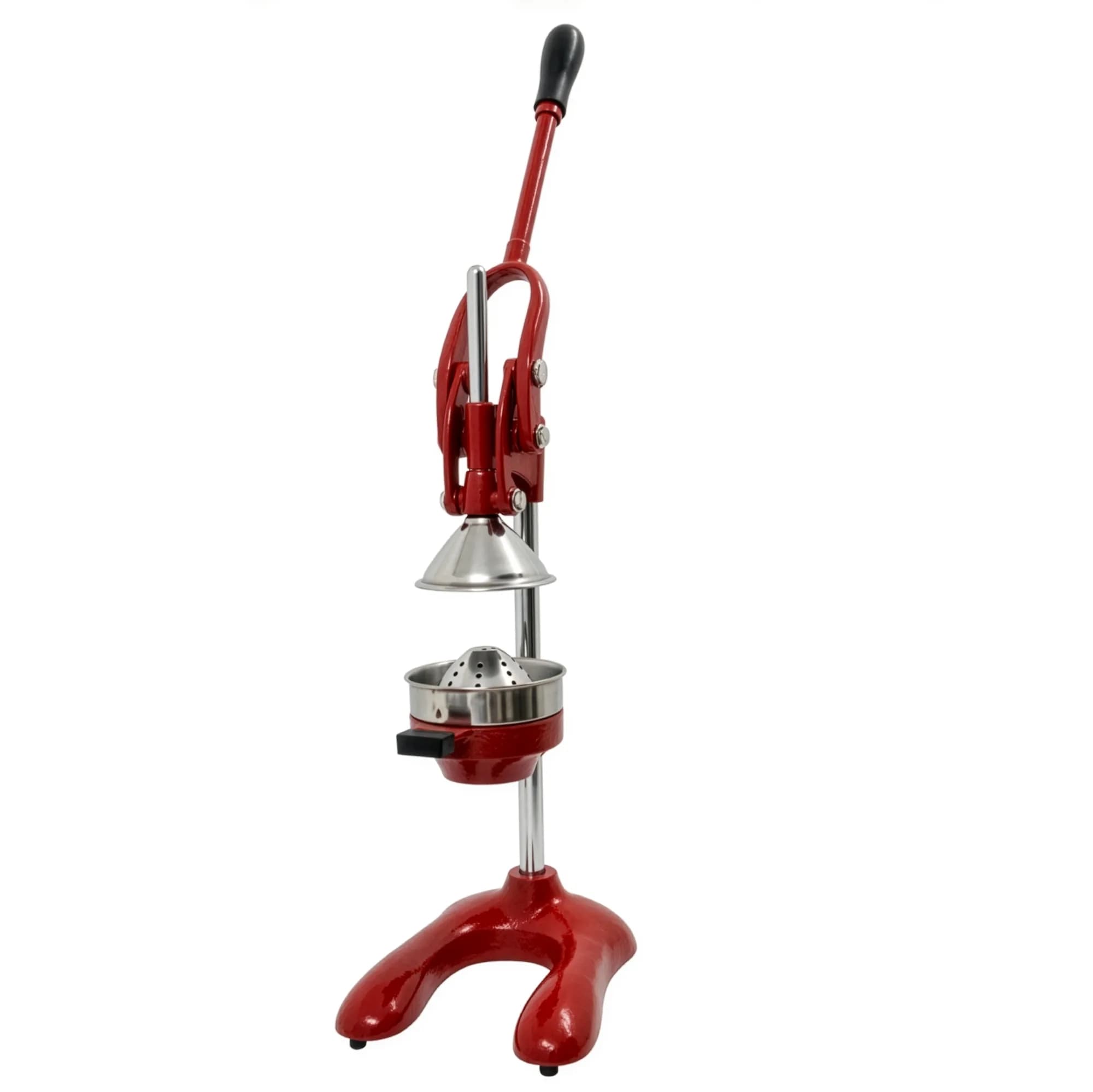 Manual Cast-Iron Red Citrus Squeezer with 5″ Cutter Plate Diameter — photo 1