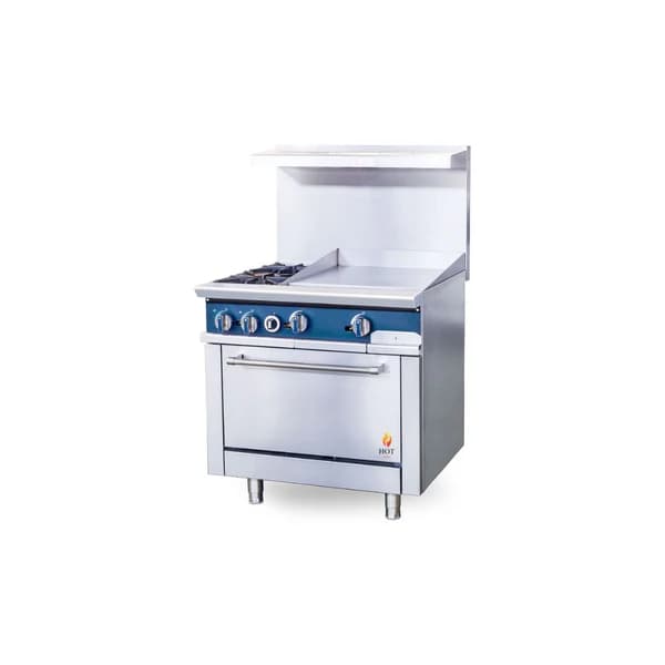 Gas Range with Built-In Convection Oven 36"w/24" Griddle top (Thermostat) HZ-CR3
