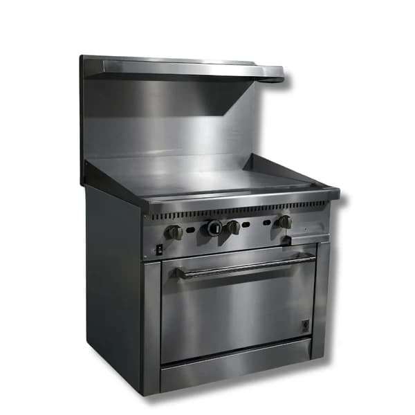 Gas Range with Built-In Convection Oven 36"w/36" Griddle top HZ-CR36-36MG