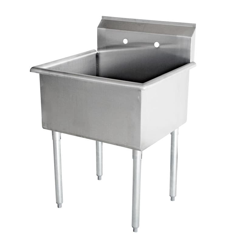 18″ x 18″ x 13″ 18-gauge stainless steel One Compartment Budget Sink