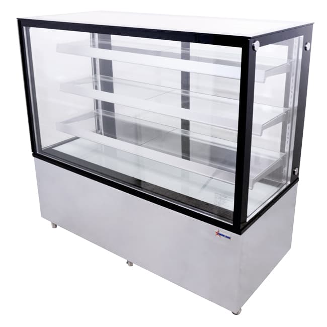 60-inch Square Glass Floor Refrigerated Display Case
