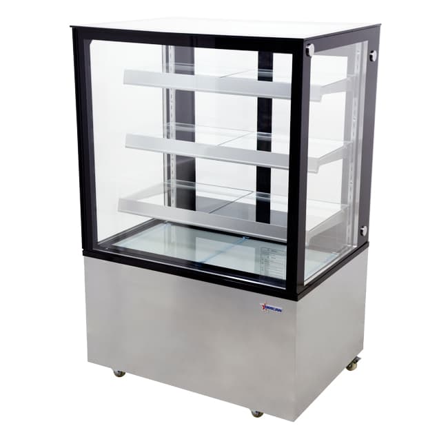 36-inch Square Glass Floor Refrigerated Display Case