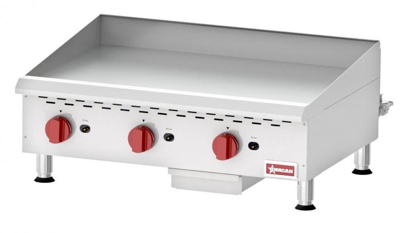 36″ Countertop 3 Burner Stainless Steel Gas Griddle with Manual Control, Natural