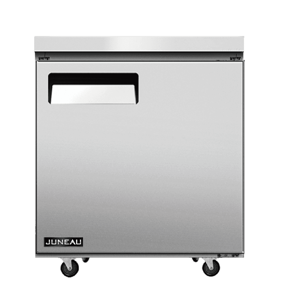 Juneau 27″ Undercounter Refrigerator Single Door Stainless Steel, 3.4 cu.ft. Cap