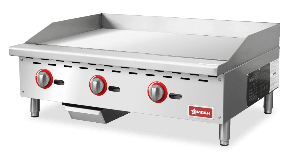 36″ Griddle Natural Gas / Propane with 3 Burners and Manual Control – 90,000 BTU