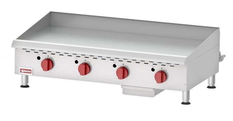 Countertop Gas Griddle 4 Burners with Thermostatic Control-120,000 BTU