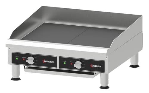 24-inch Electric Charbroiler with Grill and Griddle Plate Attachments – 3.6 KW