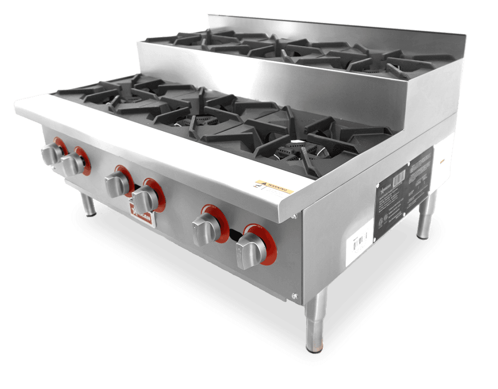 36″ Step-Up Hot Plate with 6 Burners
