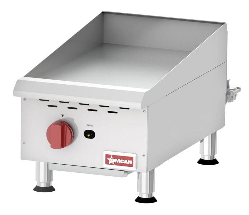 15″ Countertop 1 Burner Stainless Steel Gas Griddle with Manual Control, Natural