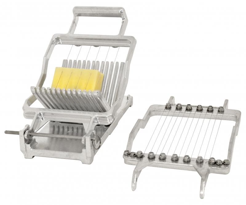 Aluminum Manual Easy Cheese Cutter with 3/4″ and 3/8″ Interchangeable Cutting Bo