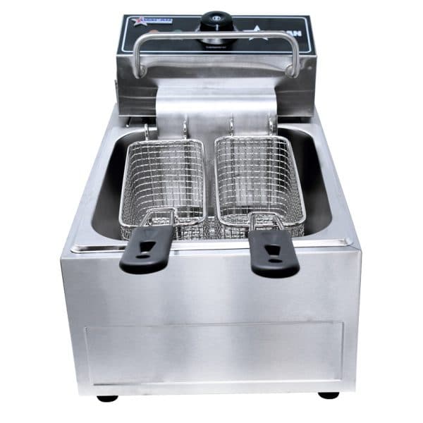 6 Qt (7 Liters) Single Countertop Electric Fryer – 110V, 1Ph, 1350W
