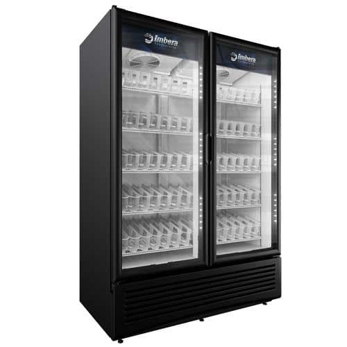 Imbera 54″ Two Glass Swing Door Refrigerator with 41 cu.ft. capacity, Black