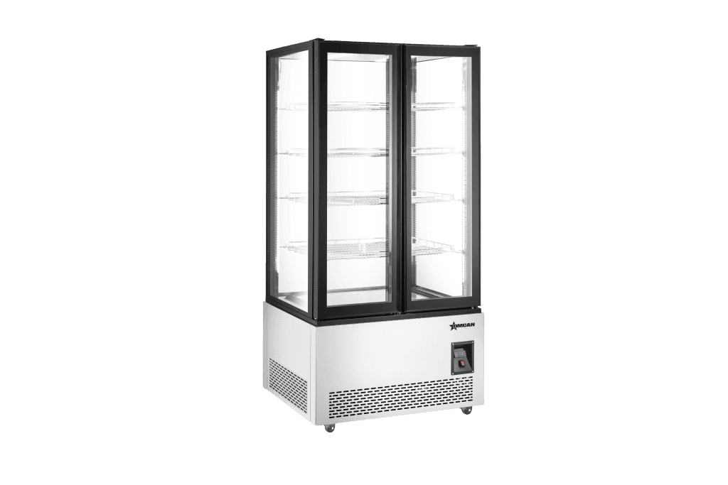 40” Stainless Steel 2-Door Glass Display Freezer 21.18 cu.ft. (600 L)