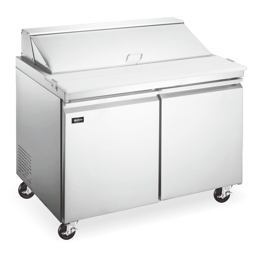 60″ Mega Top Refrigerated Prep Table, 2 Doors, Stainless Steel, 15 cu.ft. Capaci