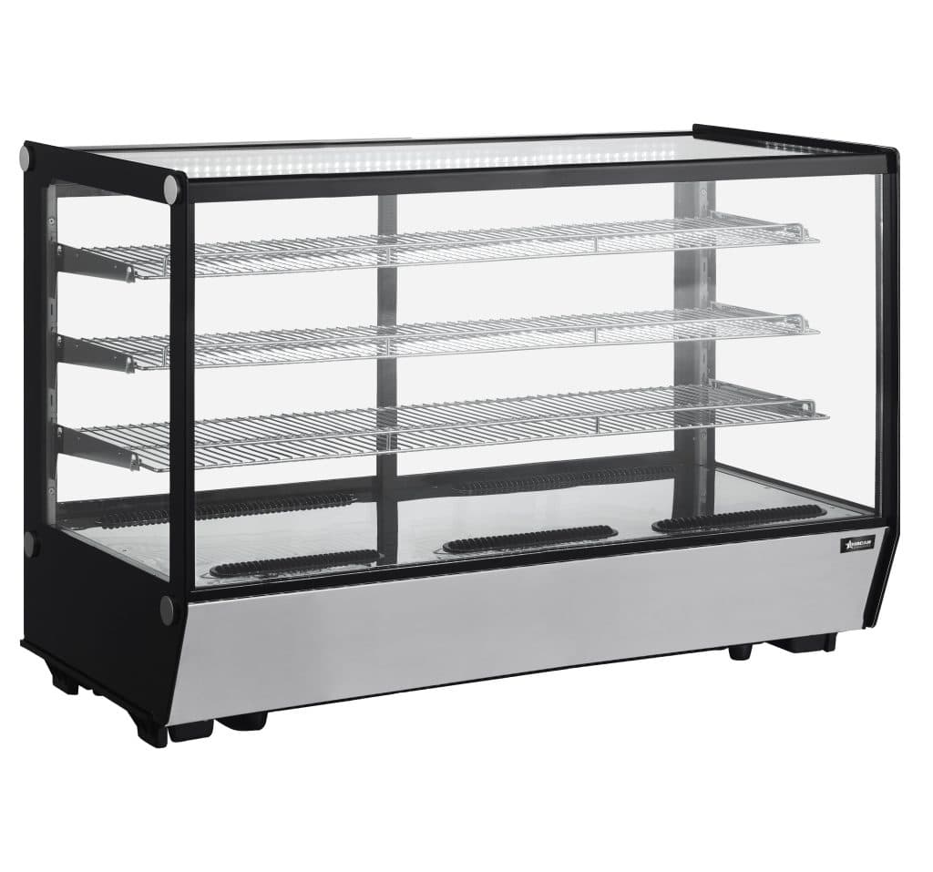 48″ Countertop Square Glass Refrigerated Display with 8 cu.ft. (225 Liters) Capa