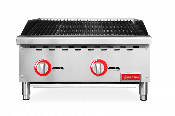 24″ Radiant Gas Charbroiler, 2 burners, 70000 BTU