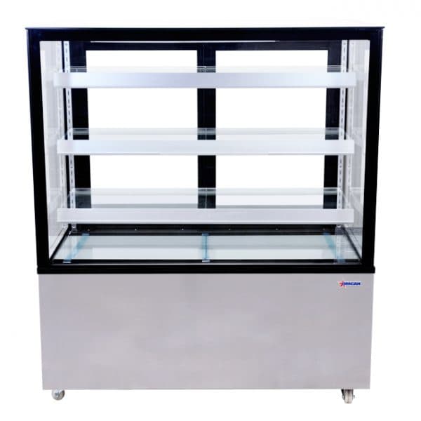 48-inch Square Glass Floor Refrigerated Display Case