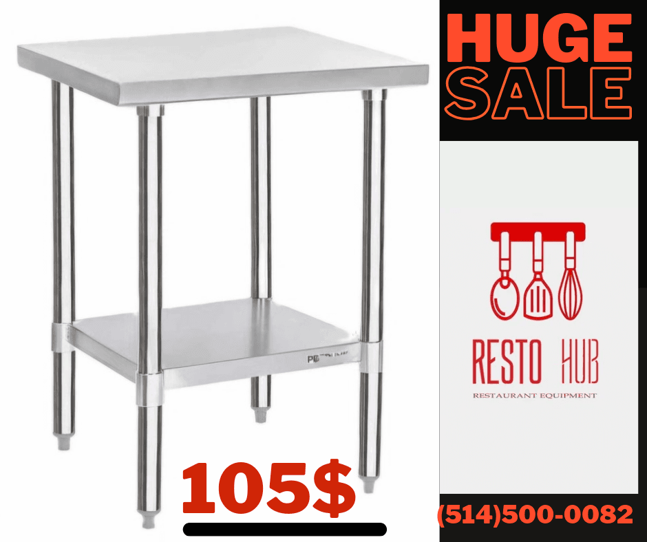 Stainless steel work table