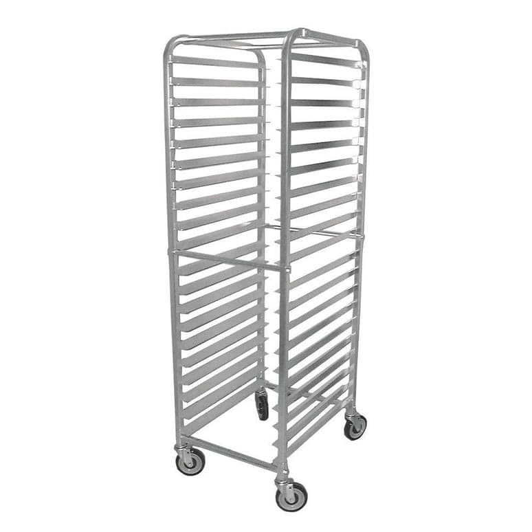 20-Tier Aluminum Pan Rack / Bun Tray Rack with Curved Top