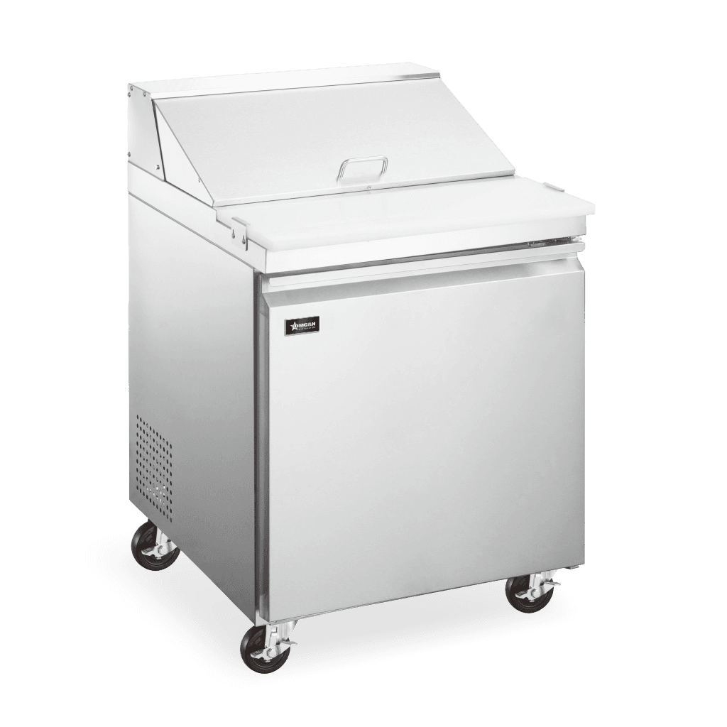 28″ Mega Top Refrigerated Prep Table, 1 Door, Stainless Steel, 7 cu.ft. (198 L)