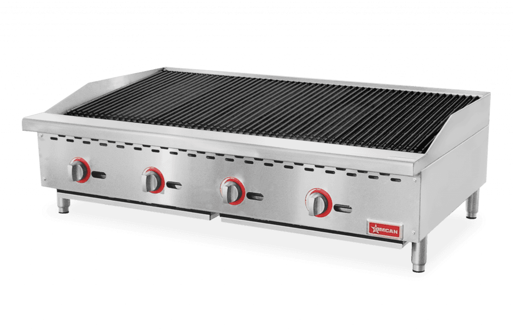 48″ Countertop Radiant Gas Charbroiler, 4 burners, 140,000 BTU