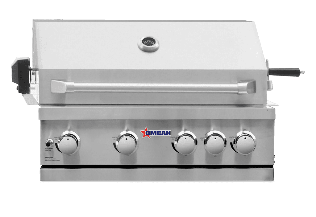 30″ BBQ Grill Propane Gas 5 Burners 58,000 BTU with Rotisserie Kit, Warming Rack