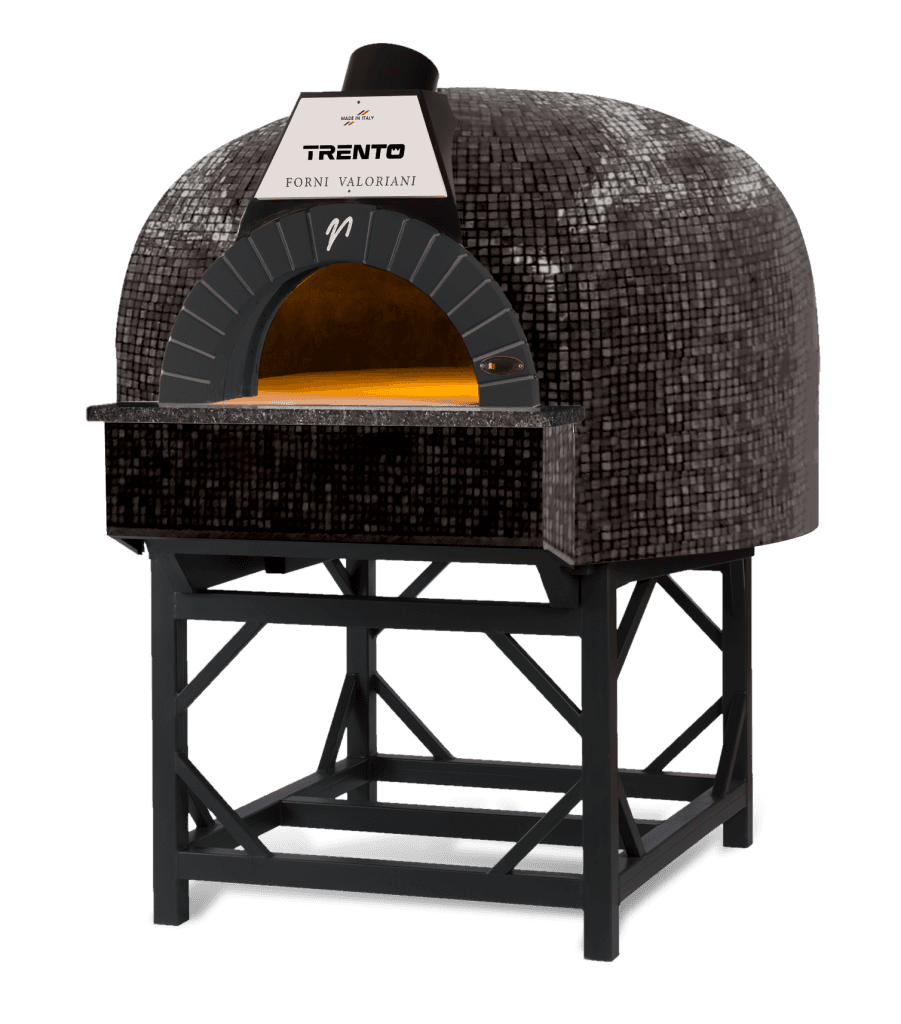 Trento Valoriani Igloo 100 Gas and Wood Fired Pizza Oven, Black Mosaic – 85,300
