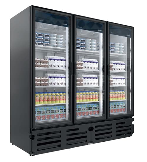Imbera 79″ Elite Floor Model 3 Swing Door Glass Door Refrigerator with 71 cu.ft.