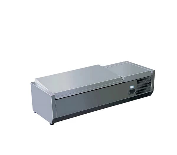 Refrigerated Topping Rail with Stainless Steel Cover COLD ZONE TR-40X