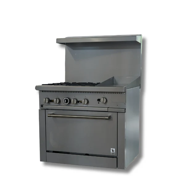 Gas Range with Built-In Convection Oven 36"w/12" Griddle top HZ-CR36-12MG