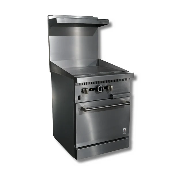 Gas Range with Built-In Convection Oven 24"w/24" Griddle top HZ-CR24-24MG