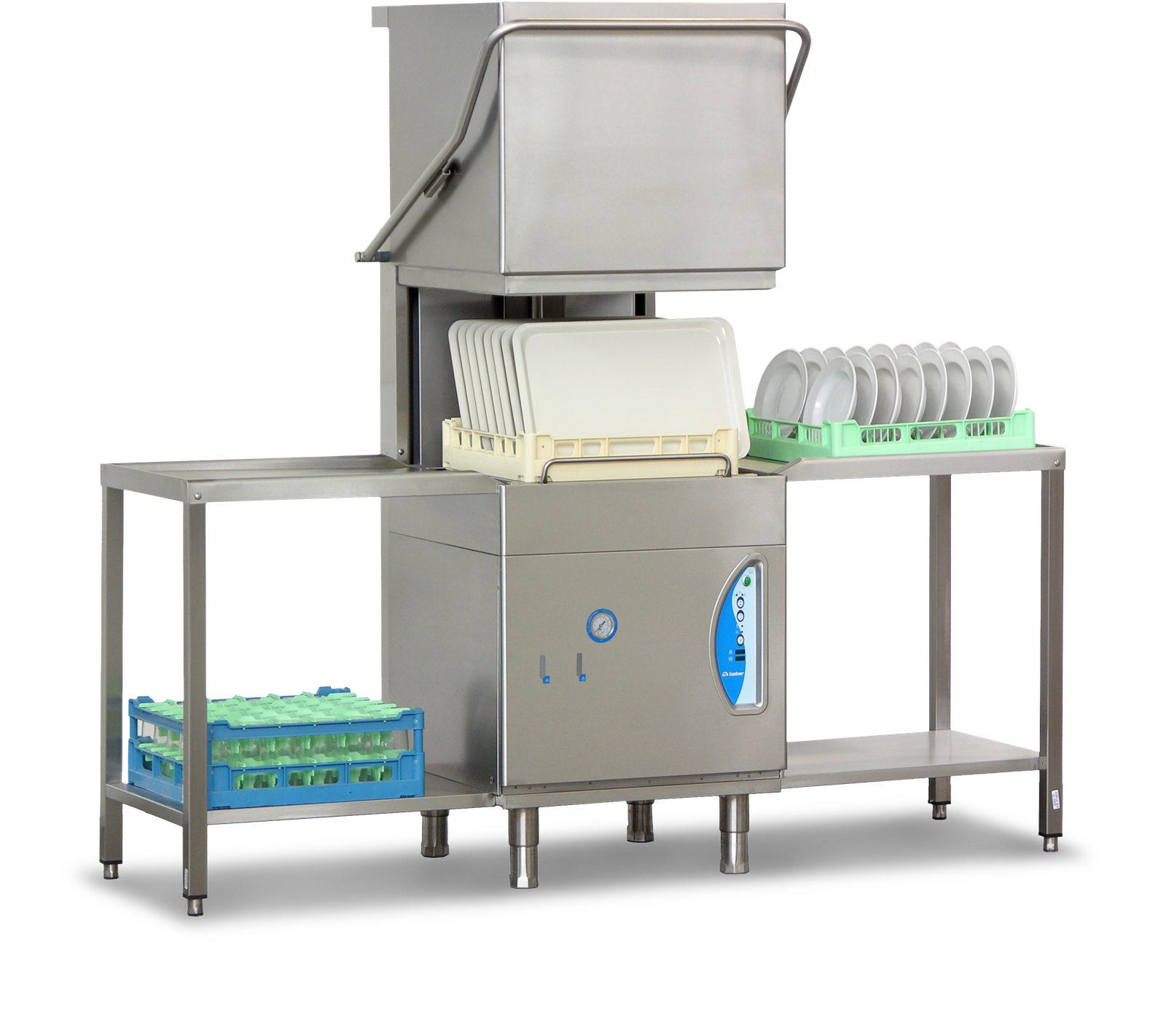 High-Temperature Pass-Through Dishwasher