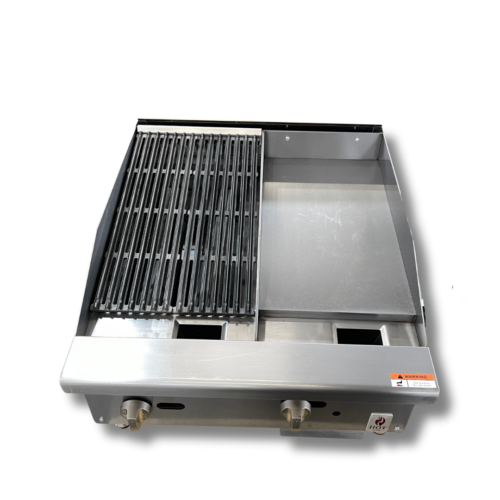 Countertop Gas Combination Charbroiler and Griddle 24"-HZC-12C12G