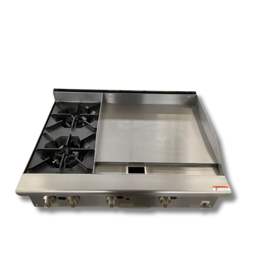 Countertop Gas Combination Hot plate  and Griddle 36"-HZC-12H24G