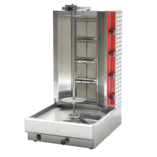 Doner Kebab Machine / Vertical Broiler / Shawarma Grill with 4 burners and 100lb