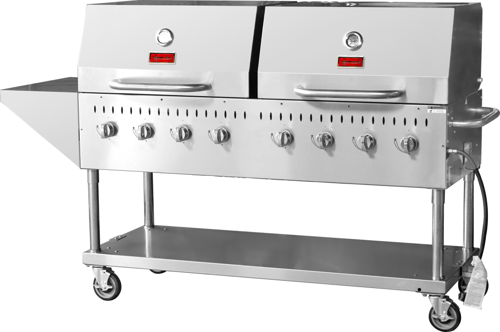 Stainless Steel Propane Outdoor BBQ Grill with Top and Side Shelves – Image 5