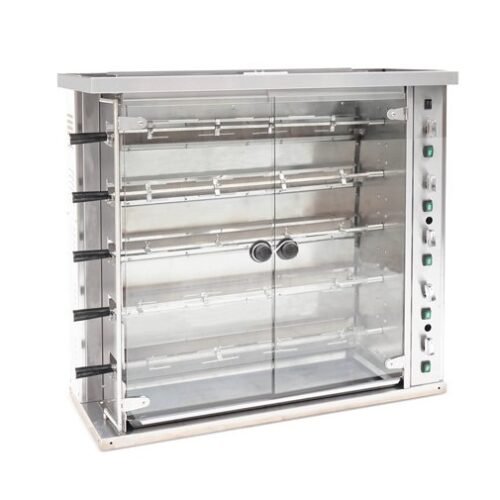 47″ Countertop Natural Gas Rotisserie, 5 Spits, 20 Chicken Capacity, 105,000 BTU