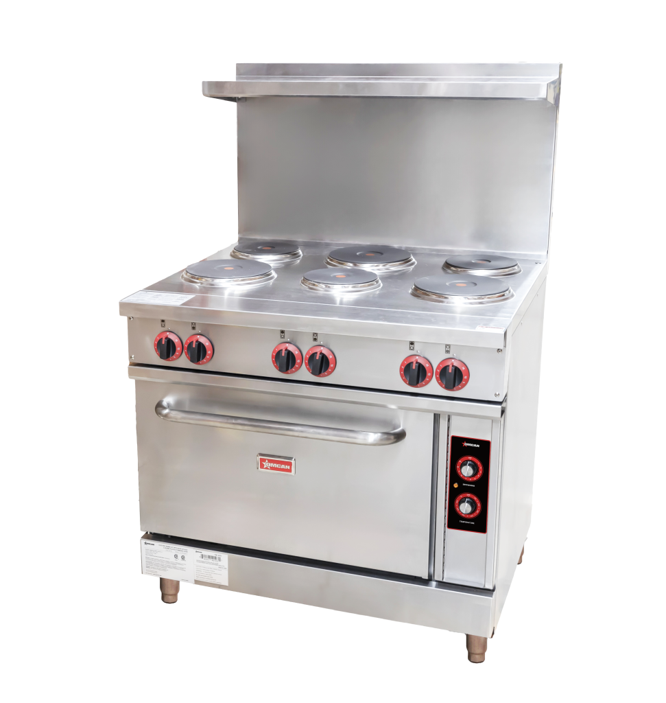 36″ Commercial Electric Range with 6 Burners and Standard Oven – 208 V, 18 kW