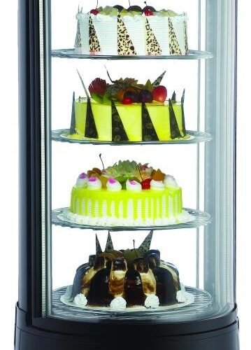 18″ Countertop Cylindrical Refrigerated Showcase with 2.54 cu.ft/72 L capacity