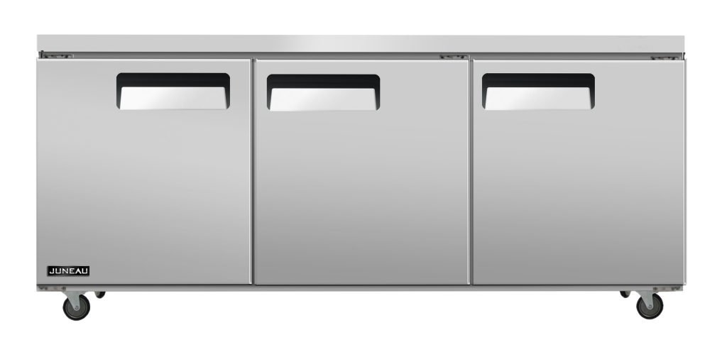 Juneau 72″ Undercounter Freezer Three Door Stainless Steel, 11 cu.ft. / 308 L Ca