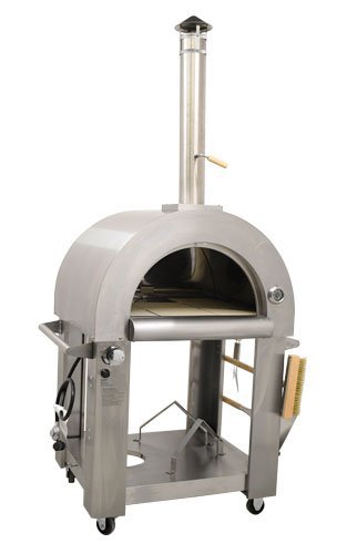Stainless Steel Wood Burning and Propane Pizza Oven 35,000 BTU