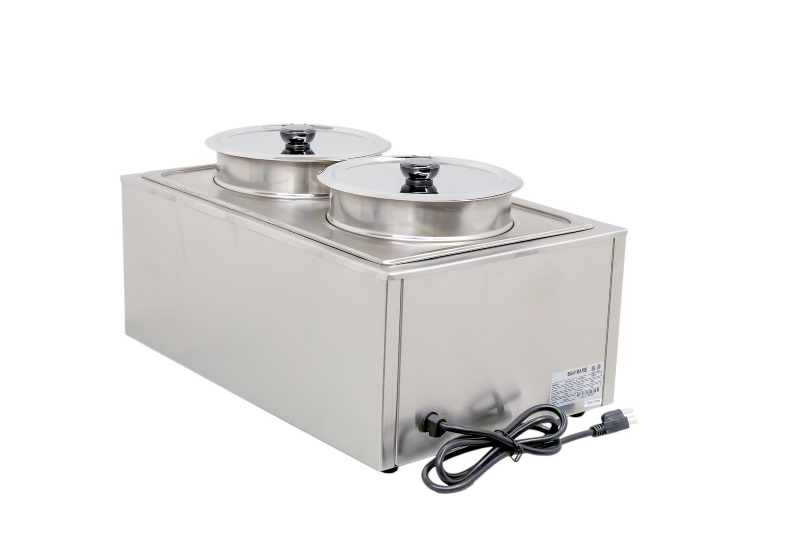 Full-Size Countertop Food Warmer with Two 8 L / 8.45 Qt Container Insets and Lid - Image 2