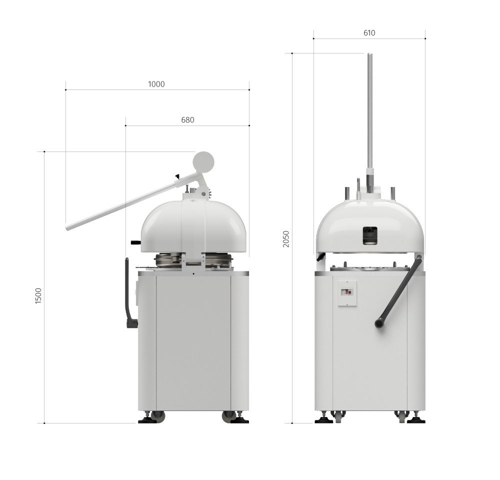 Trento Manual Bun / Dough Rounding Divider – 220V, 3Ph – Image 3
