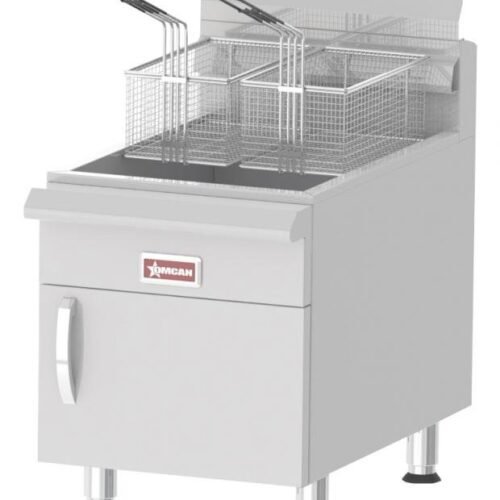 Commercial Countertop Natural Gas Fryer with 53,000 BTU and 30 lb. Oil Capacity