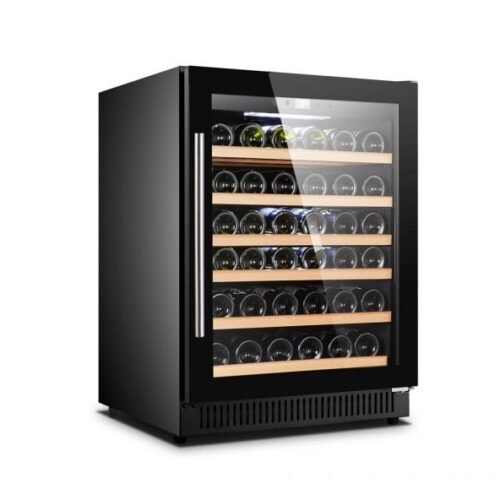 Vinovero Single Zone Wine Cooler, Black, Full Glass Door