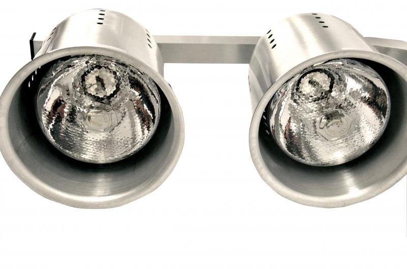Commercial Portable Heat Lamp, Silver – 250 W Bulbs, 110 V/60 Hz/1 Ph – Image 3