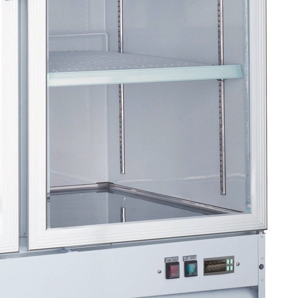 53″ Freezer 2 Glass Door Glass White 45 cu.ft / 1270 L - Image 3