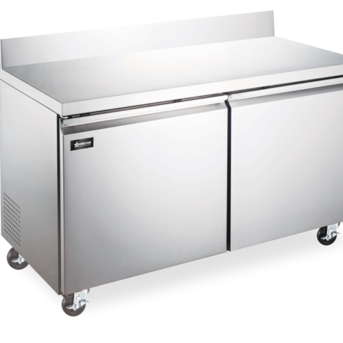 Two-Door Worktop Freezer with Backsplash